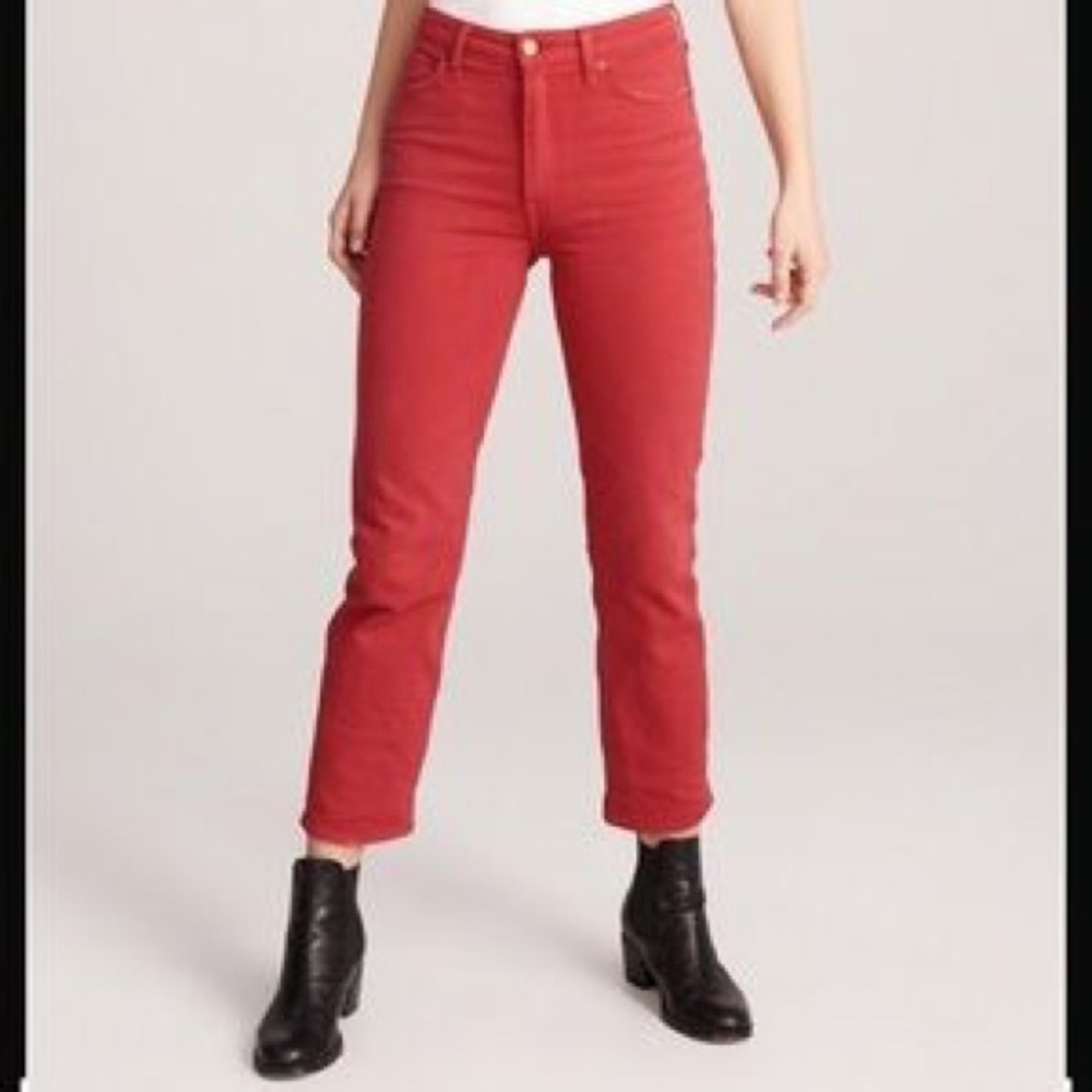 Abercrombie Simone Straight High Rise Crop Jeans